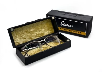 Marshall guitar amp inspired glasses case. Personalised gift for musicians.