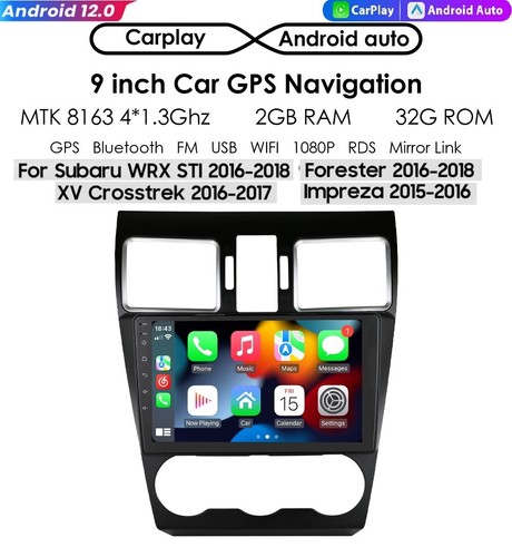 For Subaru Forester/WRX /XV 2016-2018 Impreza Android13 GPS Stereo Radio Carplay - Picture 3 of 22
