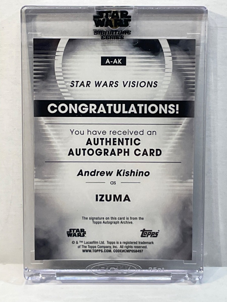 2023 TOPPS STAR WARS SIGNATURE ANDREW KISHINO AUTO AS IZUMA 2023 TOPPS STAR WARS SIGNATURE ANDREW KISHINO AUTO AS IZUMA