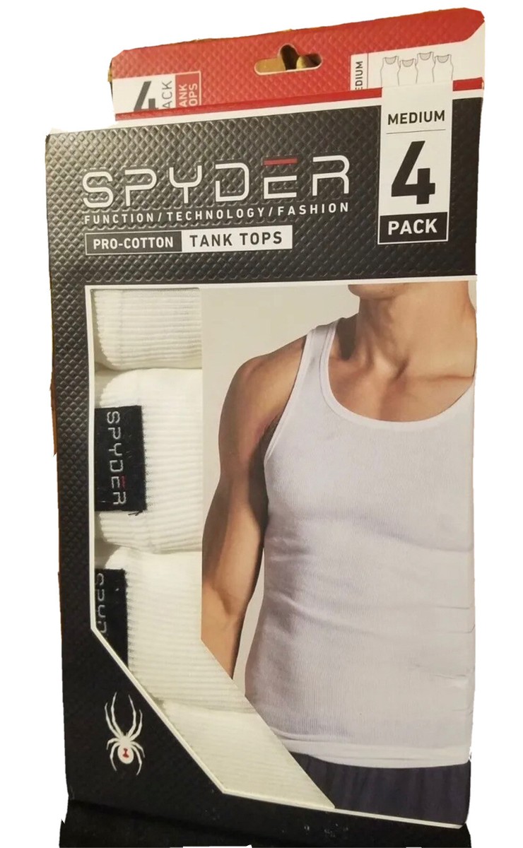 Spyder Pro Cotton Stretch Pack Tank Tops White S Moisture