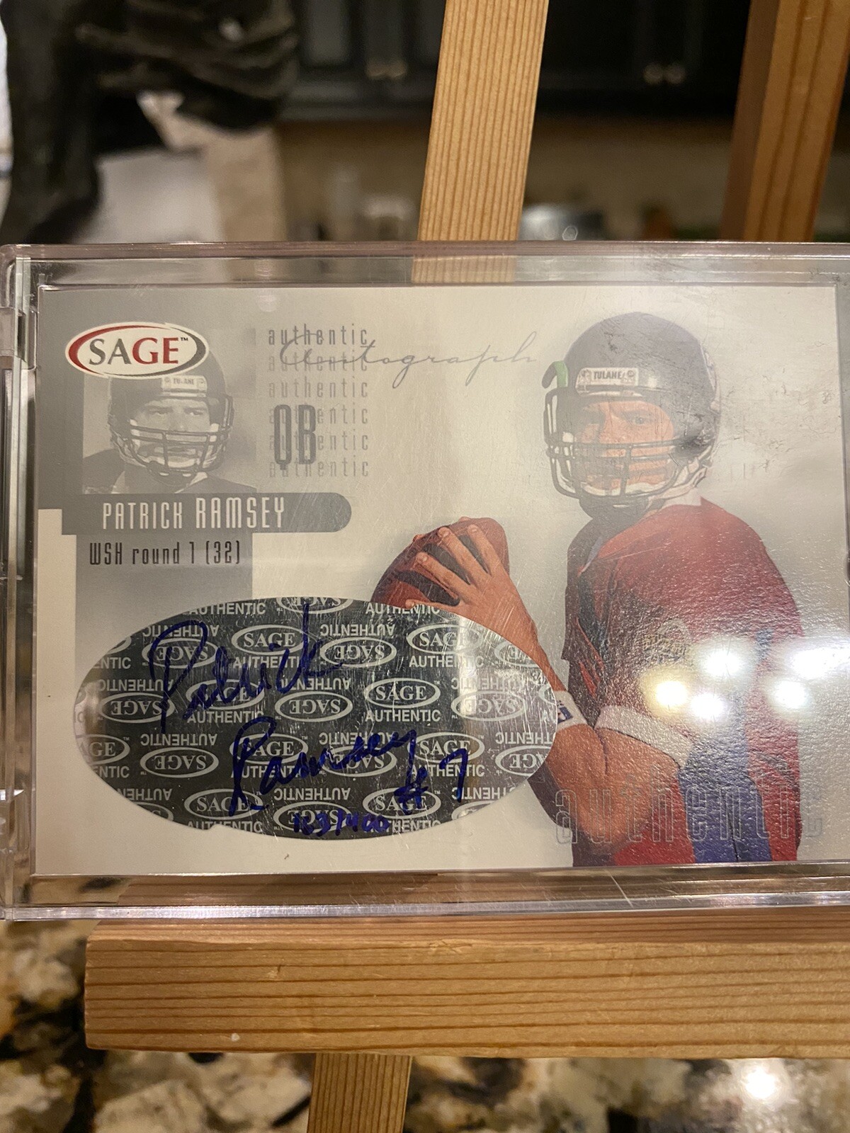 Patrick Ramsey 2002 Sage Autograph Silver 163/400 Washington & Tulane