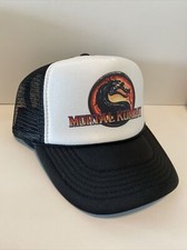 Vintage Mortal Kombat Hat Trucker Hat snapback Black Video Game Cap New Unworn