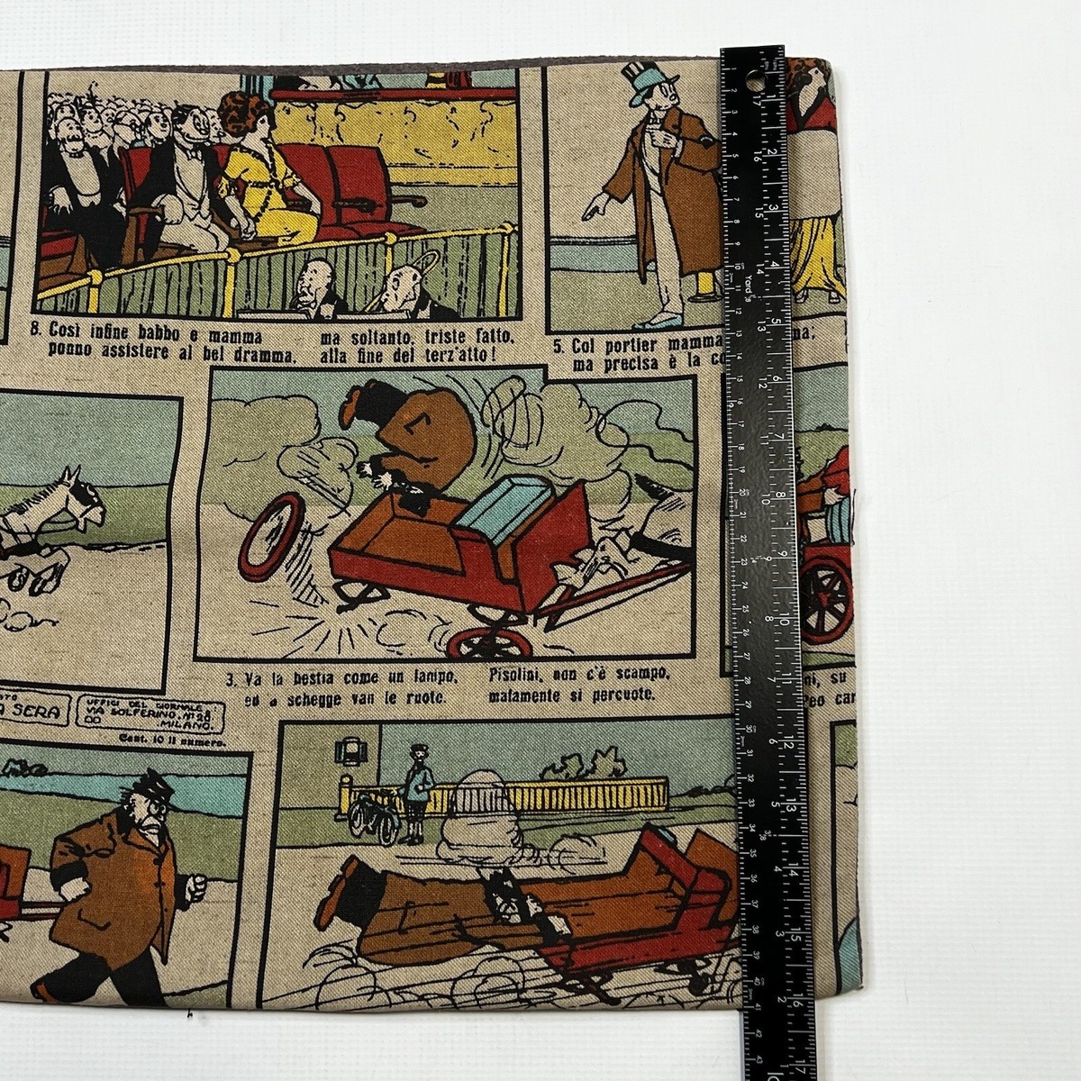 Comic Strip Throw Pillow Cover 17 X 16 Square French 1900s Cartoon