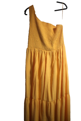 Nine West Womens Size 1X One Shoulder Dress Smocked Maxi Yellow Gold Summer | eBay Nine West Womens Size 1X One Shoulder Dress Smocked Maxi Yellow Gold Summer | eBay