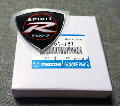 Mazda Genuine OEM RX-7 FD3S SPIRIT R Fender Side Emblem Ornament