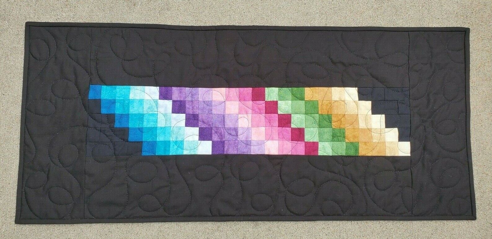 NEW~Colorful Table Runner Quilt 14