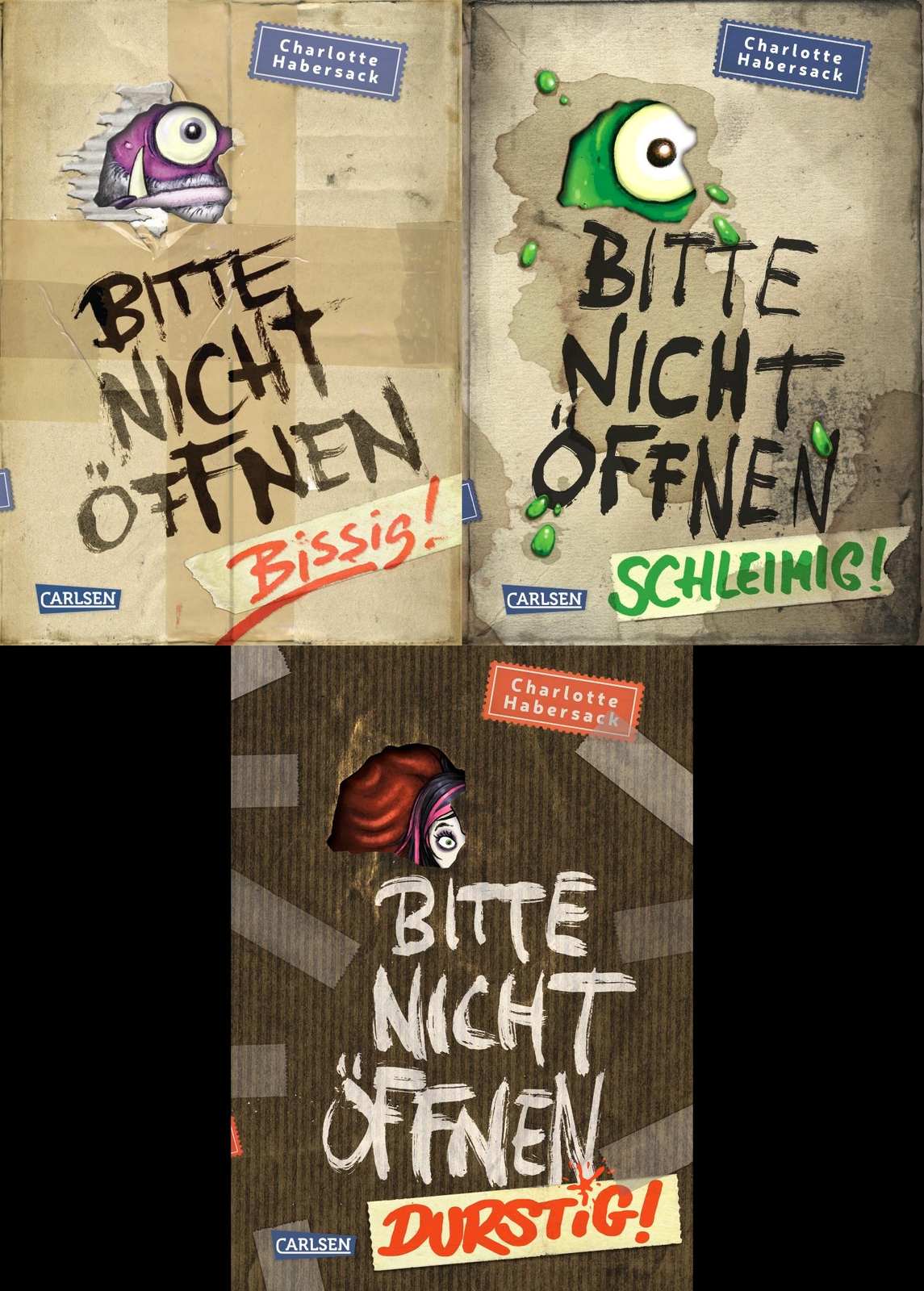Thumbnail - Bitte Nicht Öffnen:bissig/schleimig/durstig: 3 Bücher Set