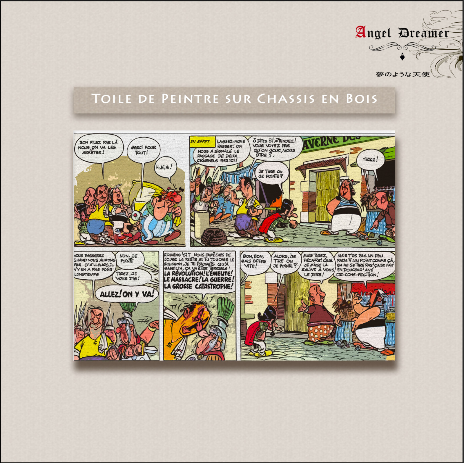 Toile Asterix et Obelix sur chassis bois de pin haut de gamme impression dart 60x40 cm - 4