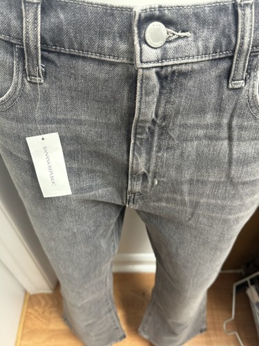 Women's Banana Republic Premium Denim High Rise Crop Boot Jeans Grey Sz 33s NWT - Picture 13 of 18