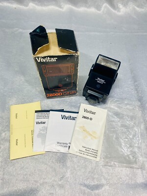 NEW IN BOX Vivitar 2800D C/N/R Auto Thyristor Camera Flash Tilting Vintage NIB