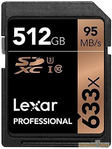 Lexar Professional 512GB  633x SDXC UHS-I/U3 Card