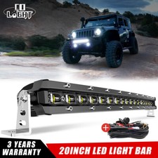 Slim 20 Singlerow Curved Led Light Bar Spot Driving Truck Offroad 4wd Utvwire