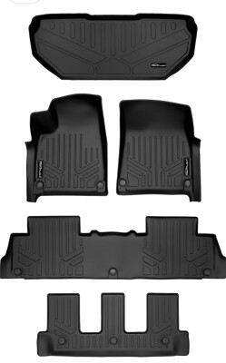 SMARTLINER 3 Row Floor Liner Set For 2022-2024 Rivian R1S SUV (7 Passenger)