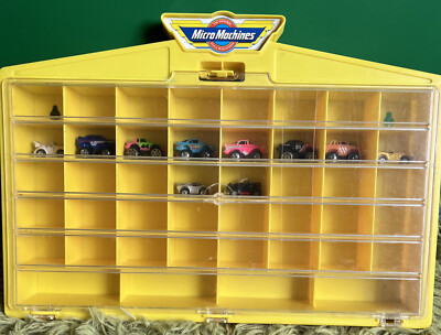 Micro Machine Galoob - Pick-up Jaune 1990 - Capot Et Portières Ouvrantes