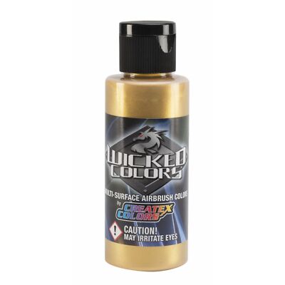(119,52 /1l) Createx Wicked W350 Gold 480ml Airbrush Farbe