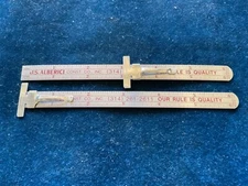 Vintage SET OF 2 Executive Machinist 1/2 x 6" Rule, 16th/32nd  Advertising  🇺🇸