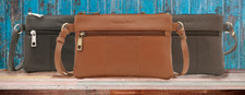 Ladies Leather Shoulder Bag Handbag Purse Cross Body Multi Pockets Organizer