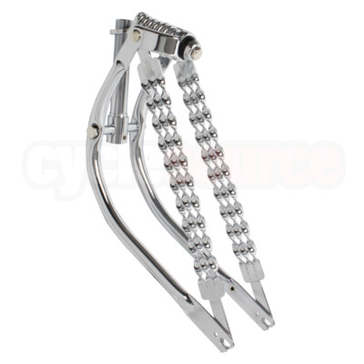 20 VINTAGE LOWRIDER BICYCLE BENT TRIPLE SQUARE TWISTED SPRING FORK 1 IN CHROME