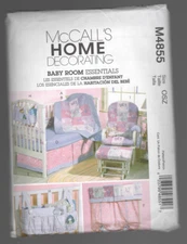 McCall's Home Decorating M4855  Baby Room Essentials - Sewing Patterns 2005