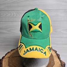 Jamaica Embroidered Yellow Green Adjustable Adult Hat Cap Snapback