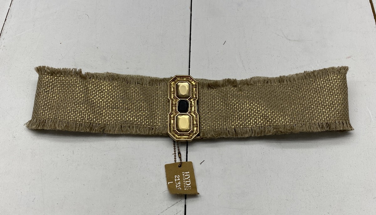 HYDE Collection Woven Leather Belt Wide Vintage Statement Size S Wide Brown Leather Statement Belt - Etsy main image 2