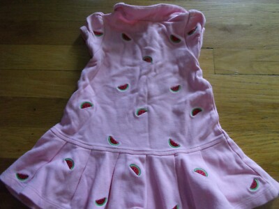 Robe Fille Gymboree Vintage - Taille 18-24 Mois, Motif Pastèque Pique-nique - 100% Coton, état Impeccable