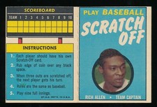 RARE UN-SCRATCHED RICHIE ALLEN 1970-1971 TOPPS SCRATCH OFF RICH DICK MLB *TPHLC