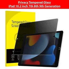 Privacy Tempered Glass Screen Protector For iPad 10.2" 7th 8th 9th Generation 9H