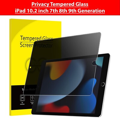 Privacy Tempered Glass Screen Protector For iPad 10.2'' 7th 8th 9th Generation 9H