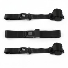Chevy Chevelle 1964 - 1967 Standard 2pt Bk Retractable Bench Seat Belt Kit - 3 Chevy Chevelle 1964 - 1967 Standard 2pt Bk Retractable Bench Seat Belt Kit - 3