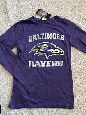 NWT Baltimore Ravens NFL Team Apparel Distressed Logo Ladies