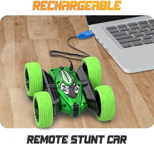 Carros a Control Remoto Acrobacias de Doble-Cara para Niños 360° (Verde) NEW US - Picture 5 of 8