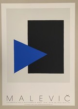 MALEVIC,'TRIANGOLO BLU E RETTANGOLO NERO,1915',RARE 1988 SERIGRAPH PRINT