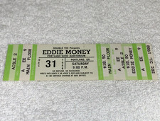 EDDIE MONEY 1989 UNUSED CONCERT TICKET CIVIC CENTER   PORTLAND OREGON New Years 