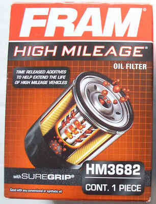 Fram High Mileage HM3682 Oil Filter - Made in USA - Save on shipping 2+
