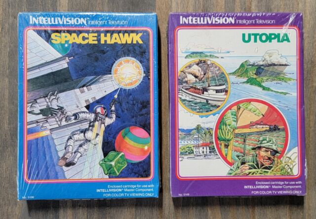 Vintage Intellevision Utopia And Space Hawk
