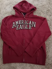 American Eagle Women's Size S/P Full Zip Embroilered Logo Hoodie