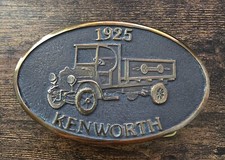 KENWORTH BELT BUCKLE VINTAGE SOLID BRONZ 1925 RICHARDS MFG CO LIMITED ED. 0922