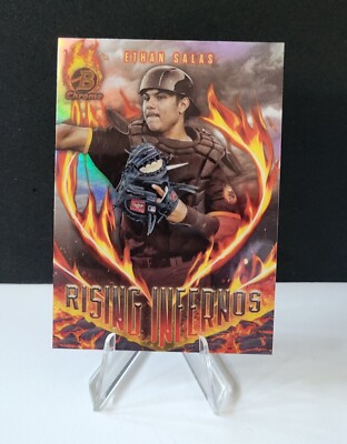 2024 BOWMAN CHROME ETHAN SALAS RISING INFERNOS REFRACTOR #RI-12   PADRES 