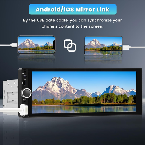 Autoradio 1 DIN Con Schermo Carplay & Android Auto – 6.9 Pollici Touchscreen Rad - Foto 3 di 7