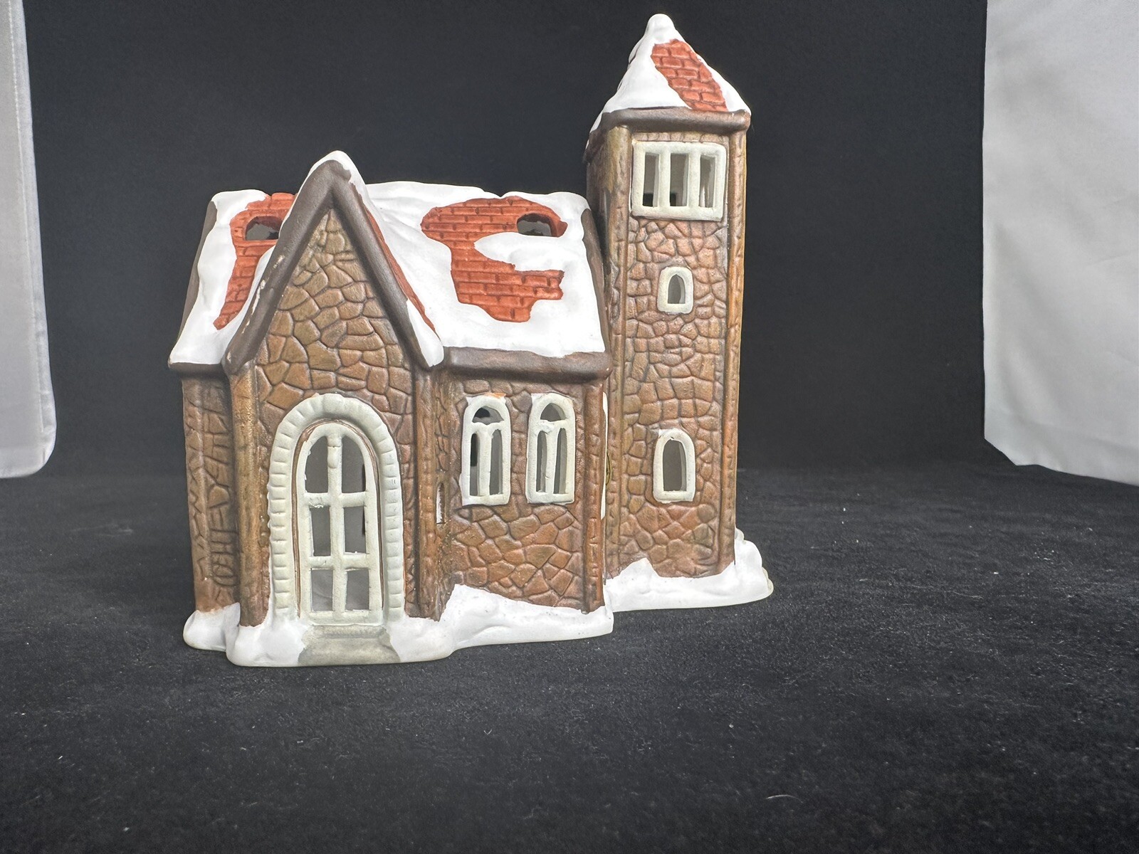 Christmas village /candle holder Holiday Table, Top Decor Church eBay