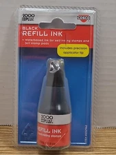 NEW SEALED COSCO 2000 PLUS Self-Inking Refill Ink Black 0.9 oz. Bottle 