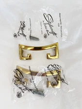 Stylecraft (2) New Solid Brass Drawer Pulls Hecho En Mexico. Quality Handcrafted