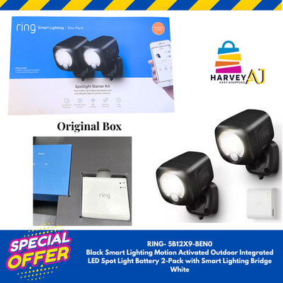 Ring 5B12X9-BEN0 Smart Lighting Motion Activated Outdoor - Black