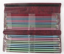 VTG SUSAN BATES 14" ALUMINUM KNITTING NEEDLE SET 11 PAIRS  BOYE 1 PAIR IN CASE