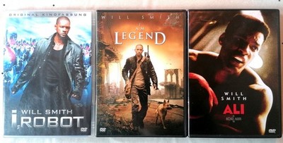 3 X DVD mit Will Smith im Set: Ali - I Am Legend - I Robot