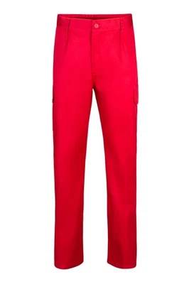 345 - Pantalon multipoches (taille 34) couleur rouge - Photo 1/4