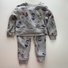 Paw Patrol 3T Girls Sweatsuit Set Nickelodeon Gray Pink