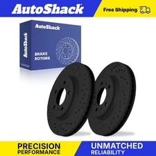 Front Drilled Slotted Brake Rotors Pair for Chevy Impala Buick Lucerne V6