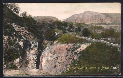 Castleton, Odin´s Mine and Mam Tor, Ansichtskarte 1907 